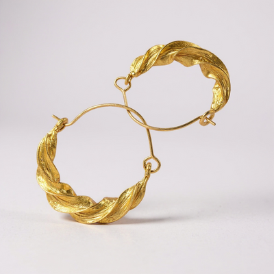 Slim Twisted Fulani Earrings – Handmade African Jewelry (1 Inch)