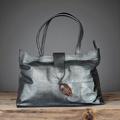 African Elegance: Unique Mali Leather Tote Bag