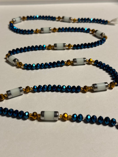 Adaeze (Royal Daughter)Authentic African Blue Waistbeads 46 Inches. (Wholesale)