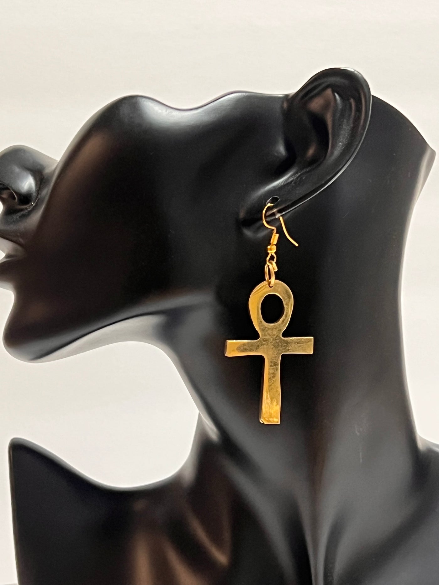 Ankh Allure - Divine Handcrafted Brass Earrings from Kenya