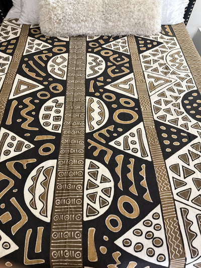 Nomad Dunes Mudcloth Blanket – 120” x 93”