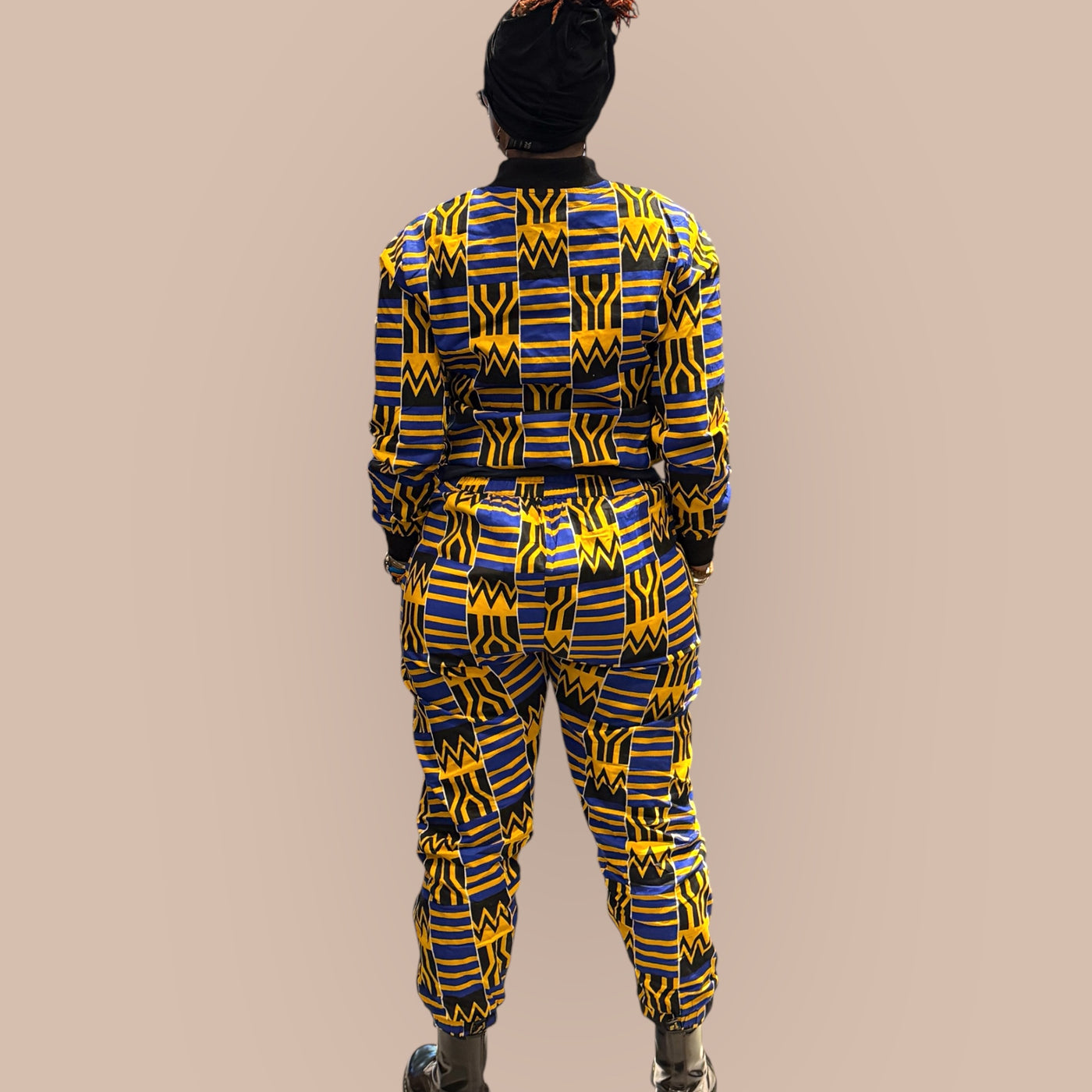 Vibrant African Print Jogging Set – Unisex Style, Bold & Comfortable