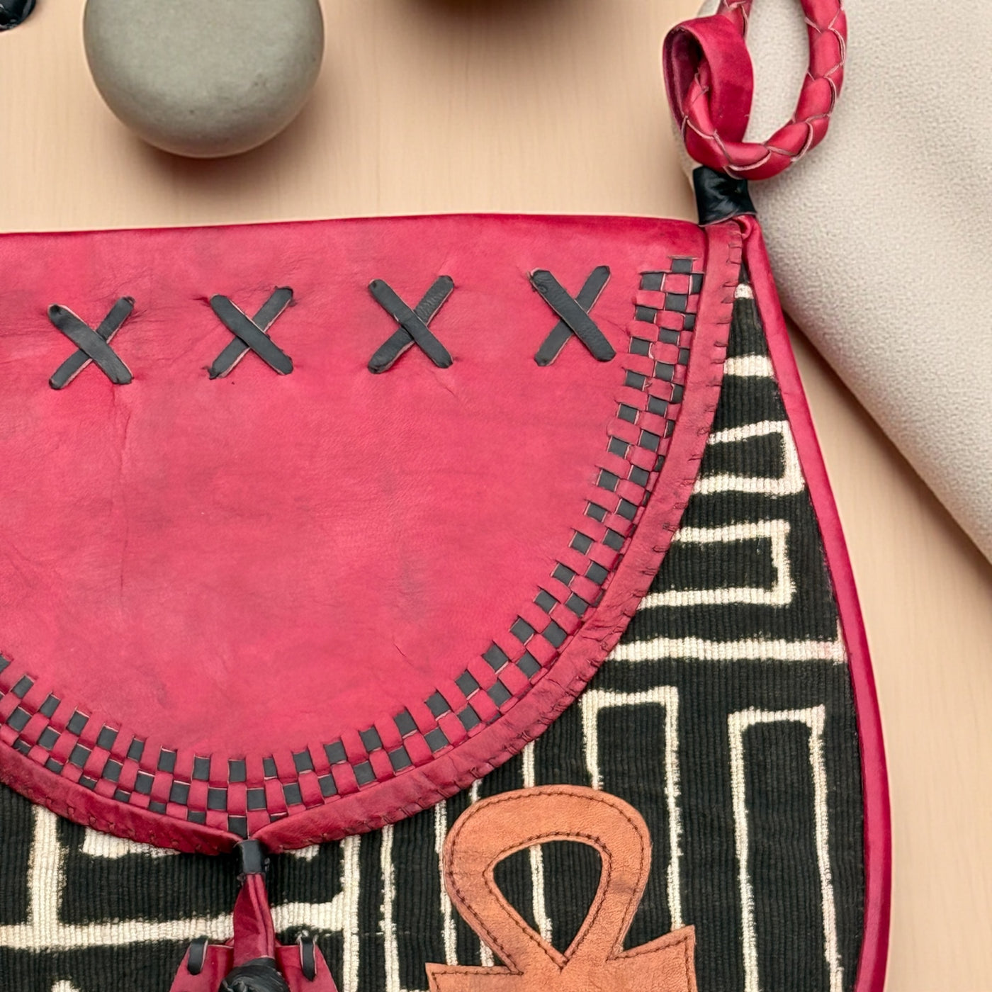 Mali Sunsets: Limited Edition Leather Messenger Bag 13”X14”