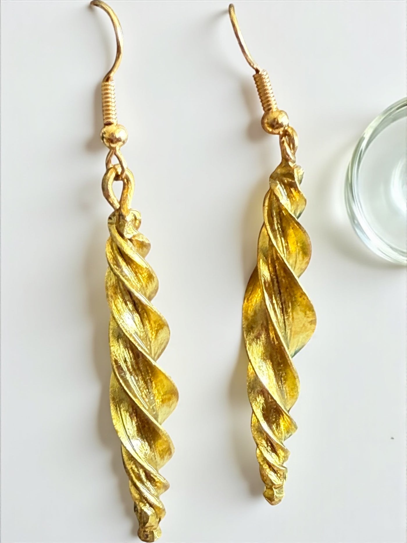 Saramani “Fulani Spiral Elegance” Earrings – 2 Inch Handcrafted Brass Statement