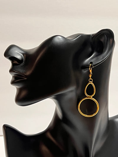 Nairobi Nights - Artisanal Brass Drop Earrings