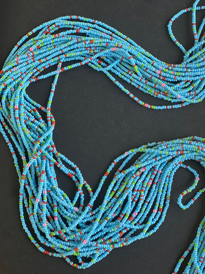 Your Royalty Twenty Strands Blue Mixed Waistbeads (Wholesale)