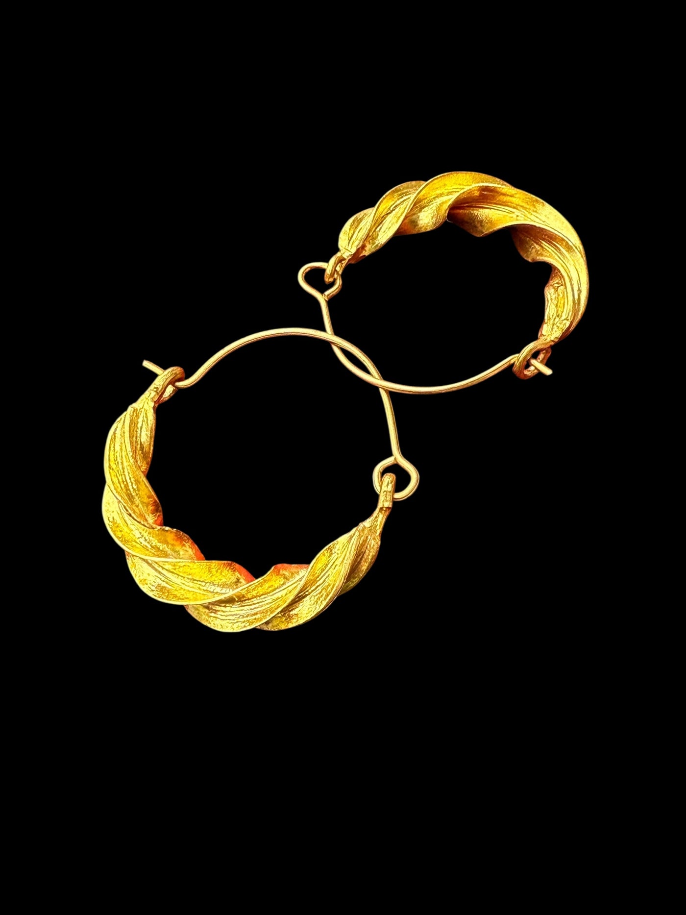 Slim Twisted Fulani Earrings – Handmade African Jewelry (1 Inch)
