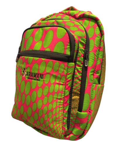 Saramani House Secret African Print Backpack – Bold, Unique, and Functional