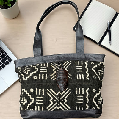 Saramani Mudcloth Elegance Tote – 10x15x5