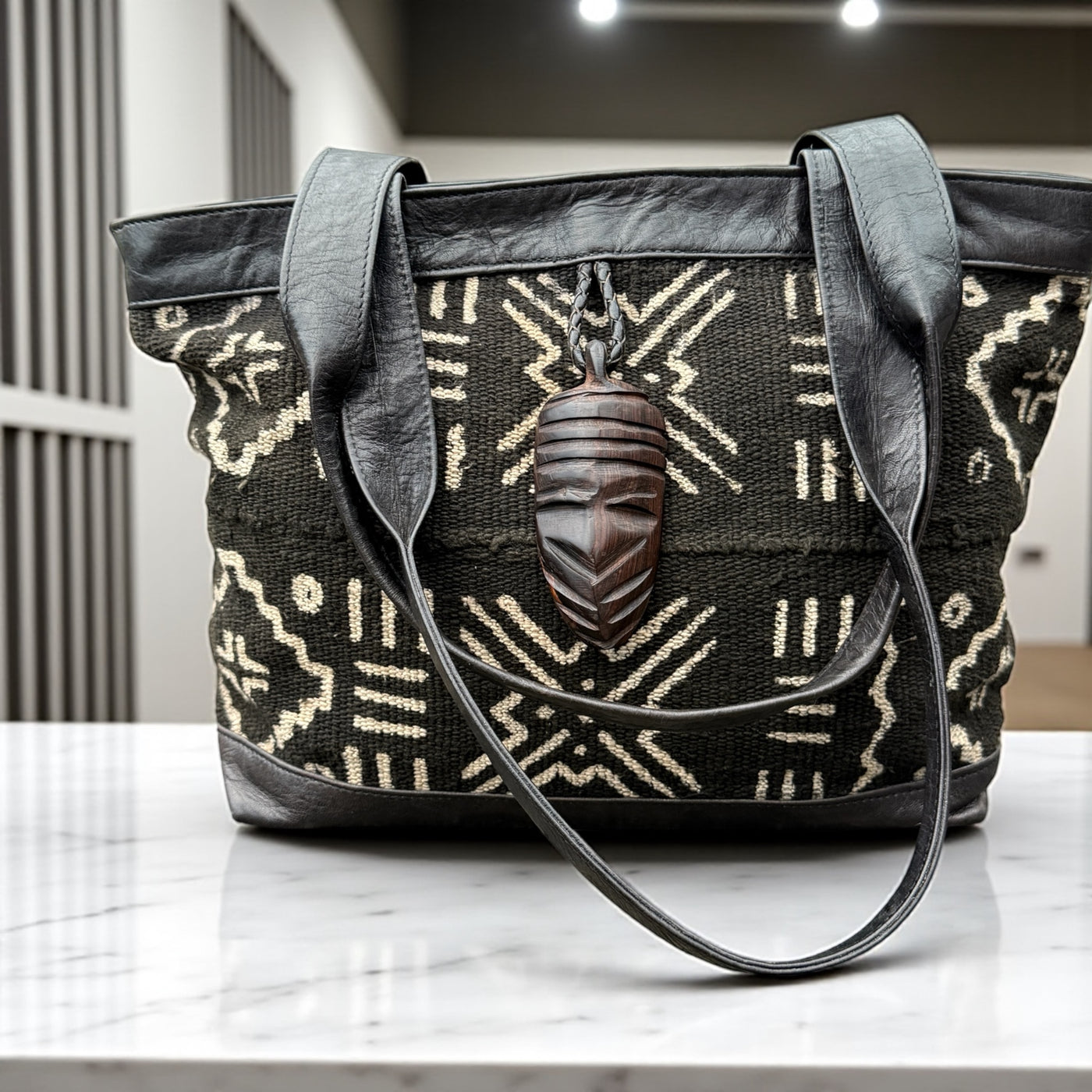 Saramani Mudcloth Elegance Tote – 10x15x5