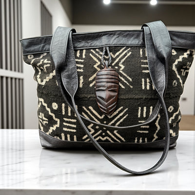 Saramani Mudcloth Elegance Tote – 10x15x5