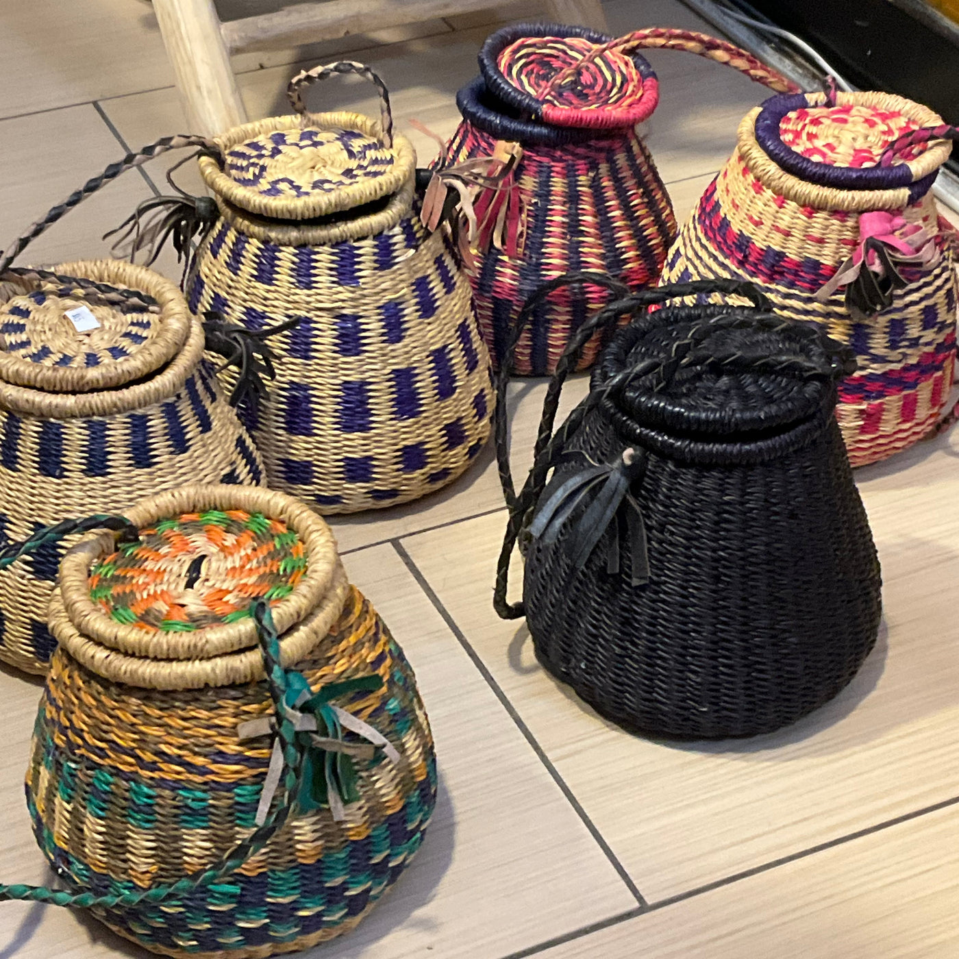 Ghana Bolga Basket Purses (Wholesale)