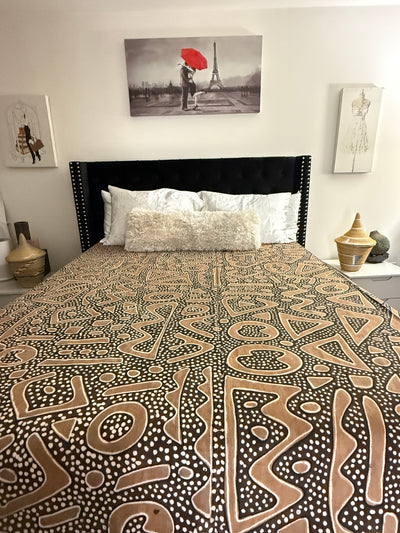 Desert Clay Mudcloth Blanket – 120” x 93”