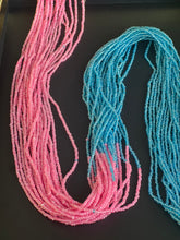 Load image into Gallery viewer, Multi Color Twenty Strands Pink Blue Waistbeads
