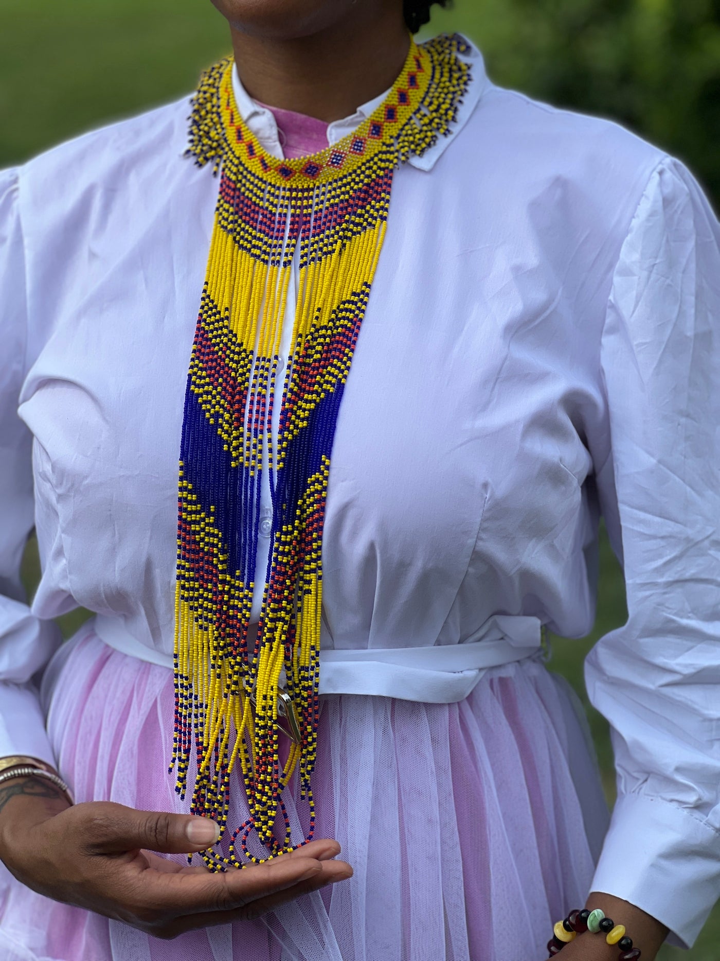 Handmade Multi-Color Seed Beads Necklace from Mopti (Wholesale)