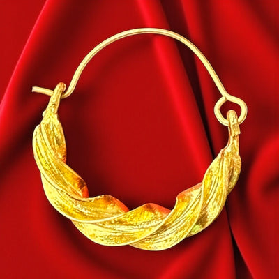 Slim Twisted Fulani Earrings – Handmade African Jewelry (1 Inch)