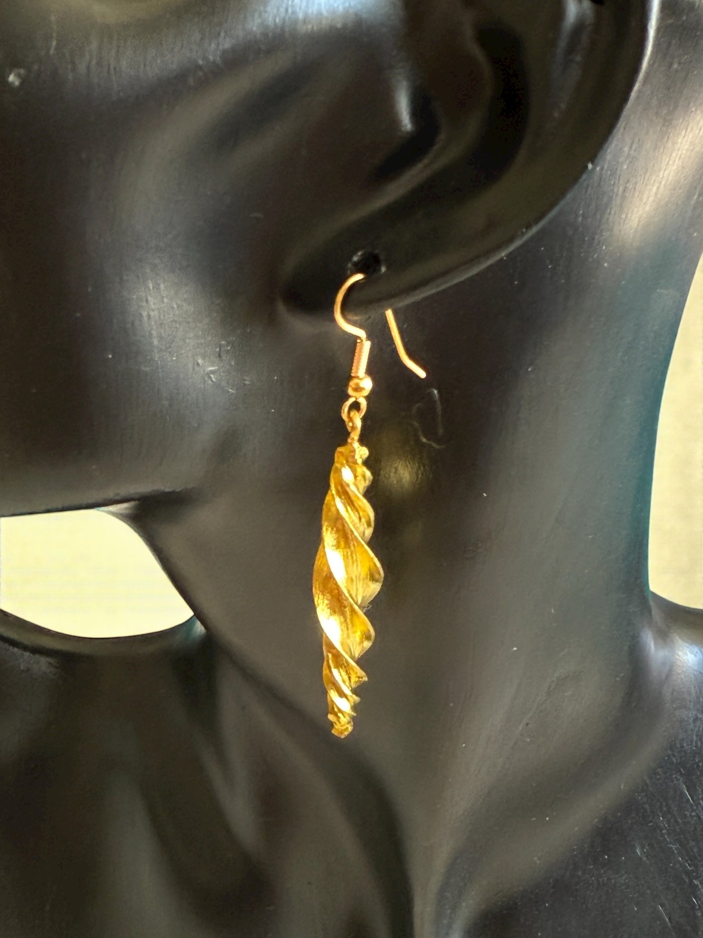 Saramani “Fulani Spiral Elegance” Earrings – 2 Inch Handcrafted Brass Statement
