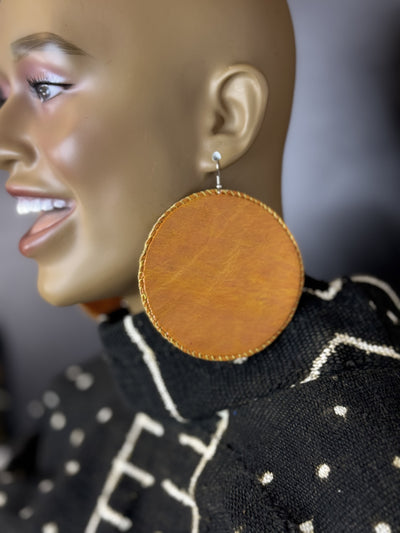 Oversized Leather Earrings Collection