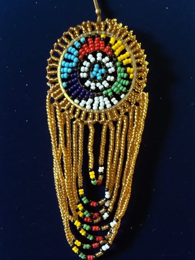 Amani Sunburst Earrings – Handcrafted Maasai Beaded Statement Art
