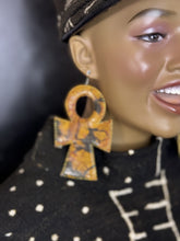 Load image into Gallery viewer, Oversized Ankh Leather Earrings
