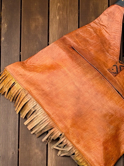 Handmade Mali Mudcloth Leather Crossbody Shoulder Bag