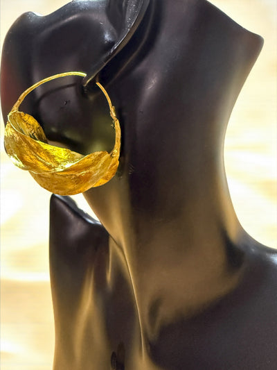 Classic Gold Plated Fulani Hoop Earrings – Multiple Sizes