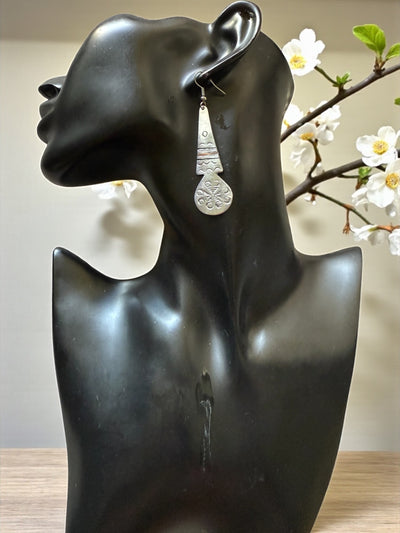 Camel Footprint Tuareg Earrings – Lightweight Aluminum Tribal Design