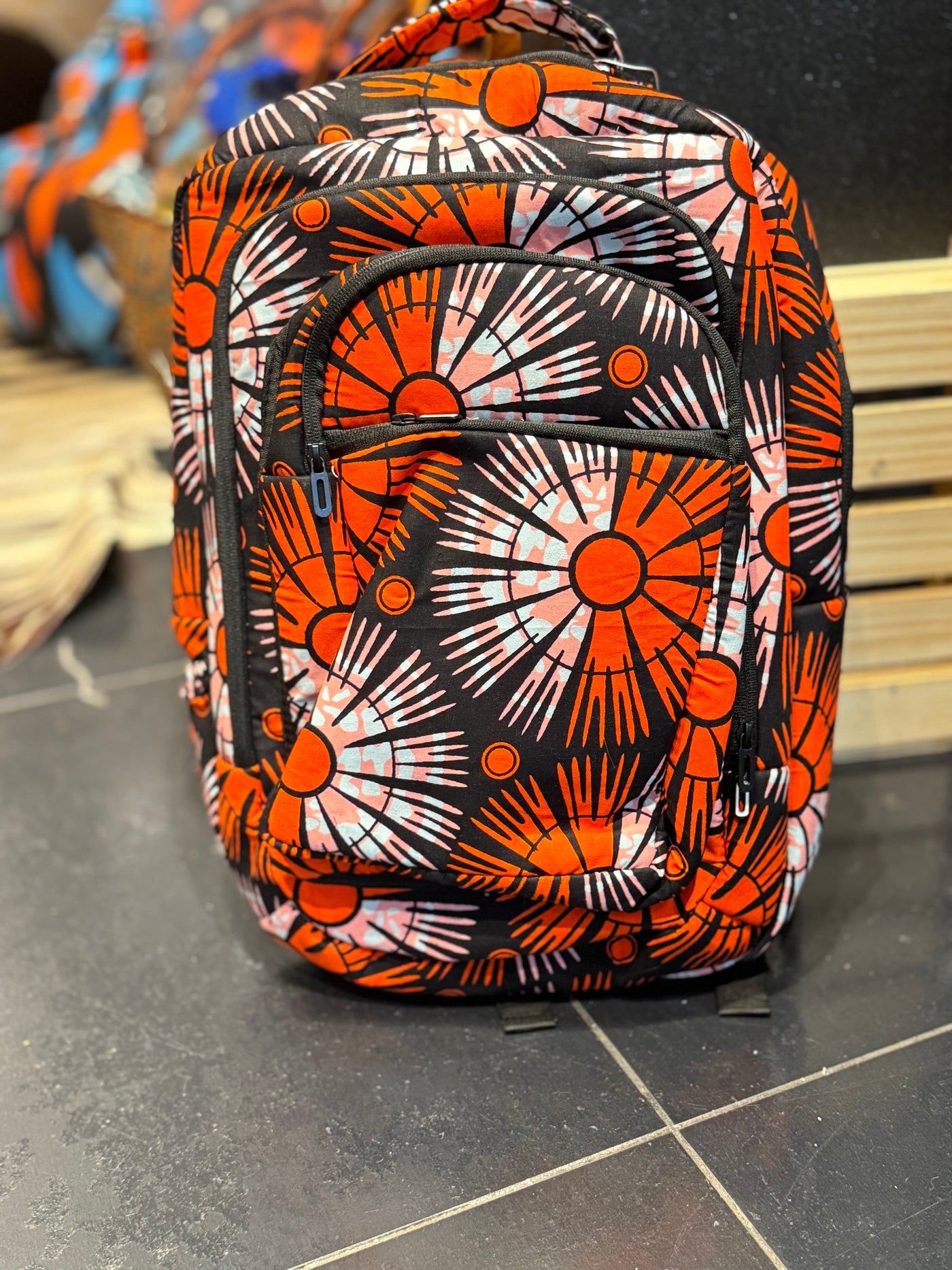 Vibrant African Print Backpacks - Perfect for Back to School