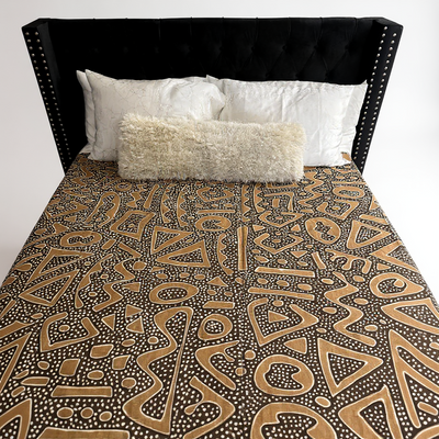 Desert Clay Mudcloth Blanket – 120” x 93”