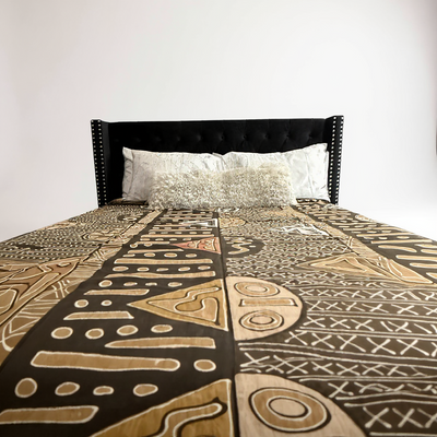 Tribal Earth Mudcloth Blanket – 120” x 93”