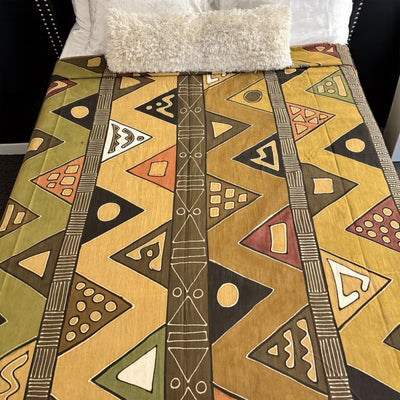 Sahara Gold Mudcloth Blanket – 120” x 93”