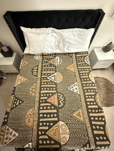 Tribal Earth Mudcloth Blanket – 120” x 93”
