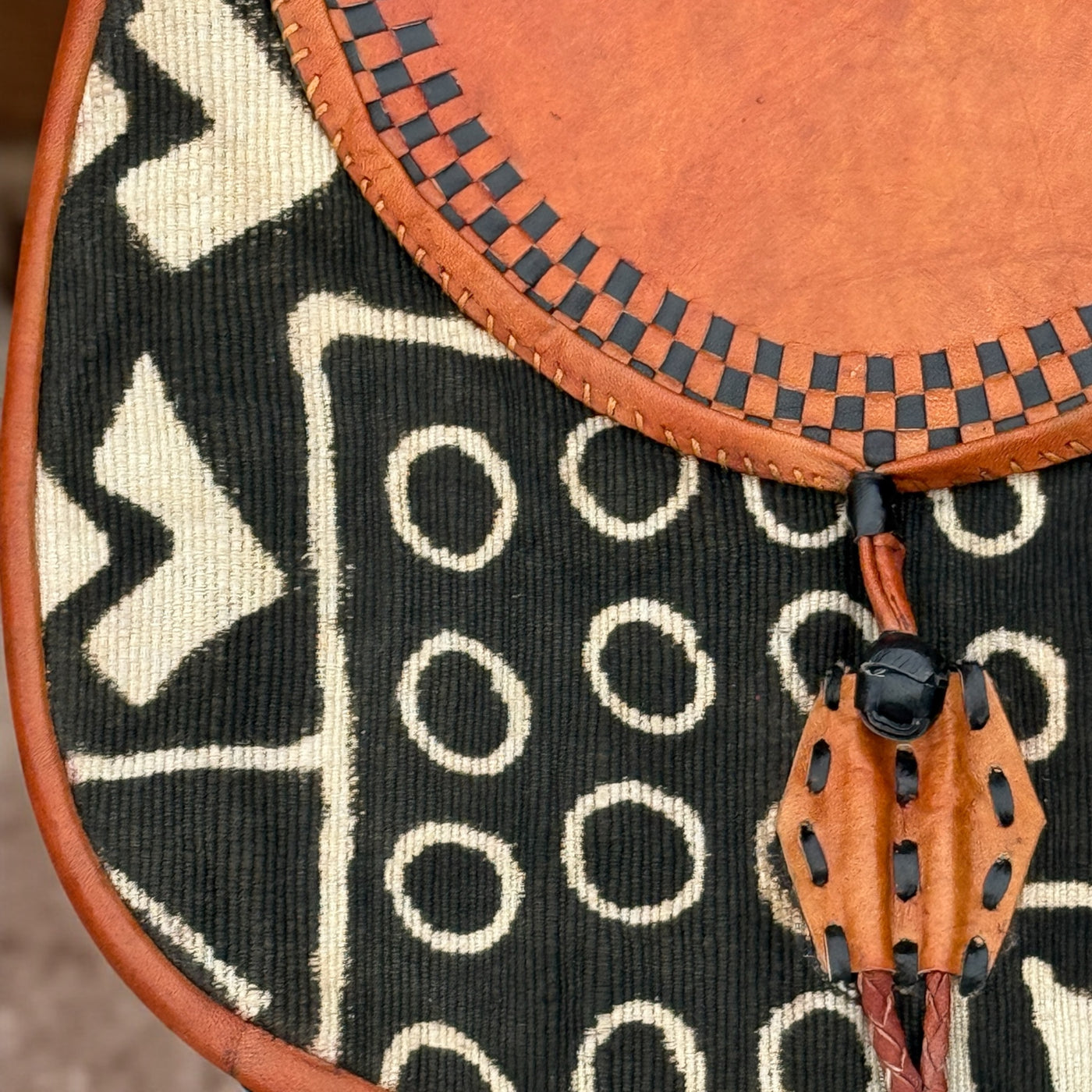Mali Sunsets: Limited Edition Leather Messenger Bag 13”X14”