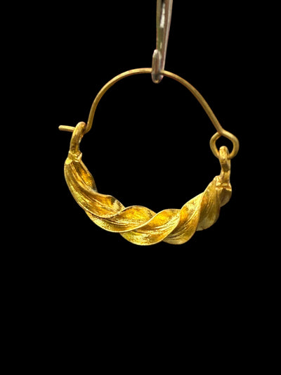 Slim Twisted Fulani Earrings – Handmade African Jewelry (1 Inch)