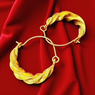 Slim Twisted Fulani Earrings – Handmade African Jewelry (1 Inch)