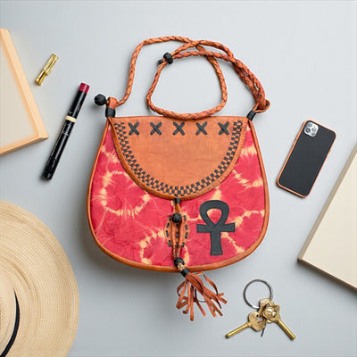 Mali Sunsets: Limited Edition Leather Messenger Bag 13”X14”