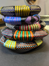 Charger l&#39;image dans la galerie, Handwoven Vinyl Malian Bracelets Sets Of 5.
