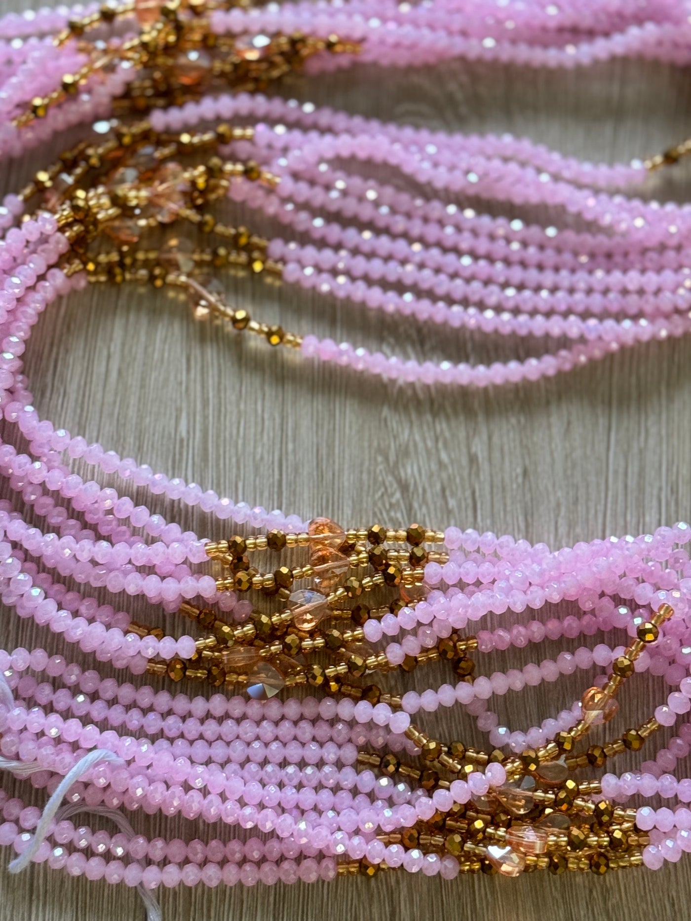 Pink Gold Crystal Waistbead