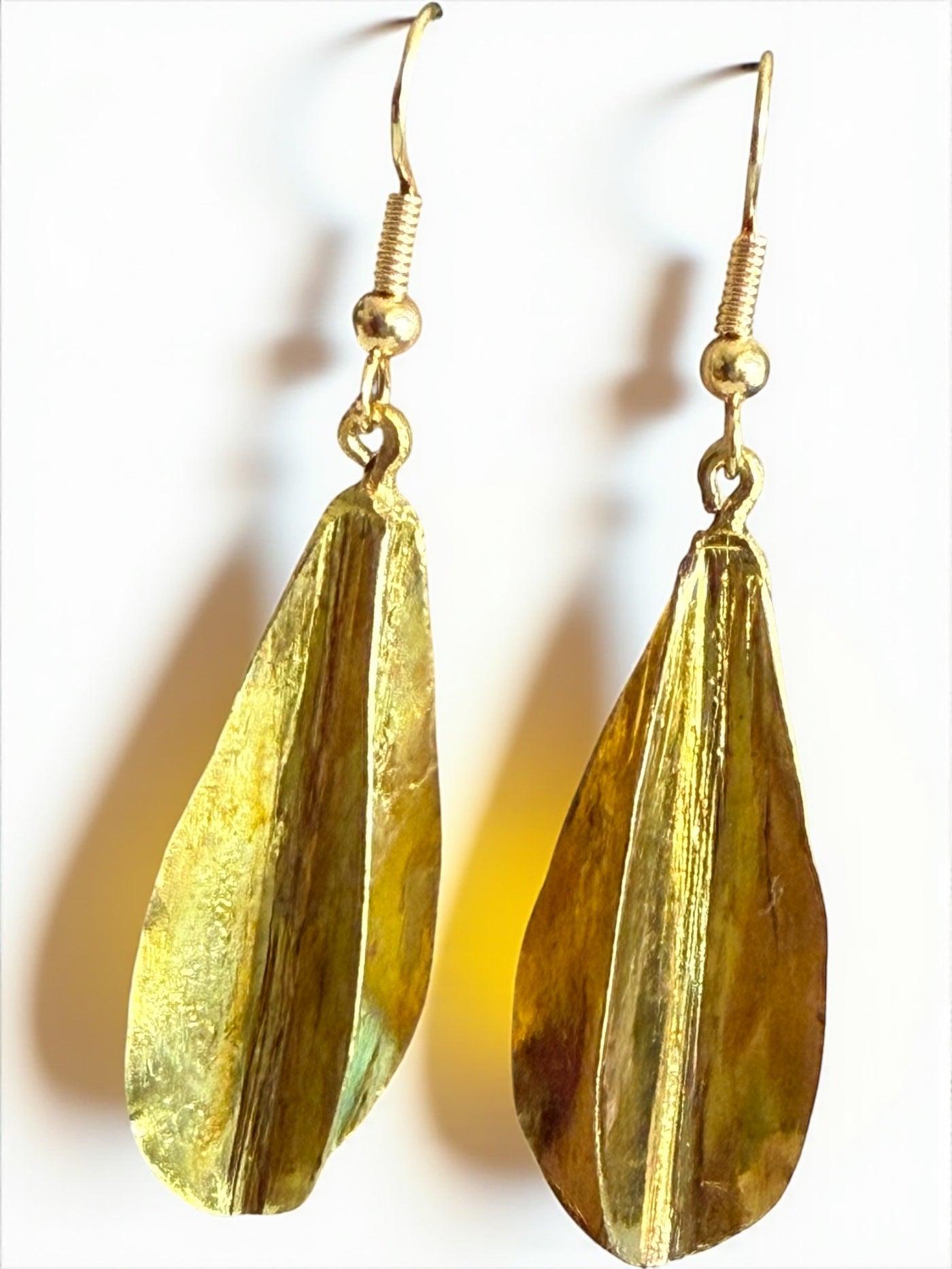 Saramani “Fulani Petal Drop” Earrings – 1.5 Inch Handcrafted Brass Beauty