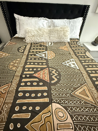 Tribal Earth Mudcloth Blanket – 120” x 93”