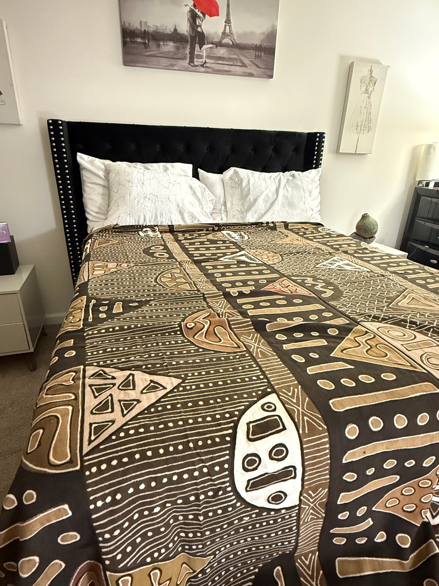 Tribal Earth Mudcloth Blanket – 120” x 93”