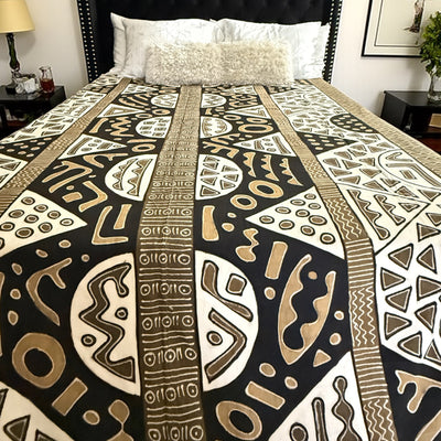 Nomad Dunes Mudcloth Blanket – 120” x 93”