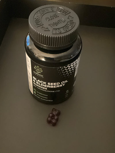 Black Seed Oil & Elderberry Gummies  100% Hallal