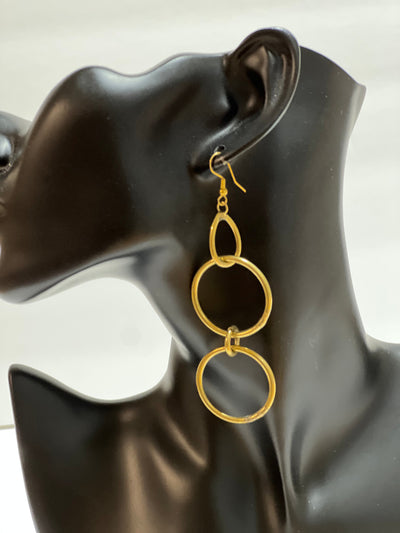 Handcrafted Kenya Brass Earrings - Unique African Design (Wholesale)