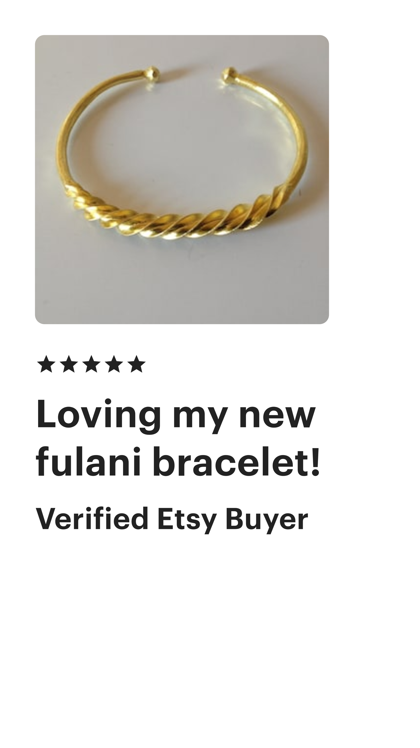 Twisted Fulani Brass Bracelet – Handmade African Cuff