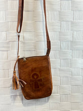 Load image into Gallery viewer, Handmade Leather Crossbody Bag for Phone and Small Accessories - Mali Craftsmanship
