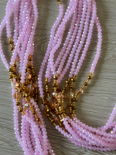 Pink Gold Crystal Waistbead