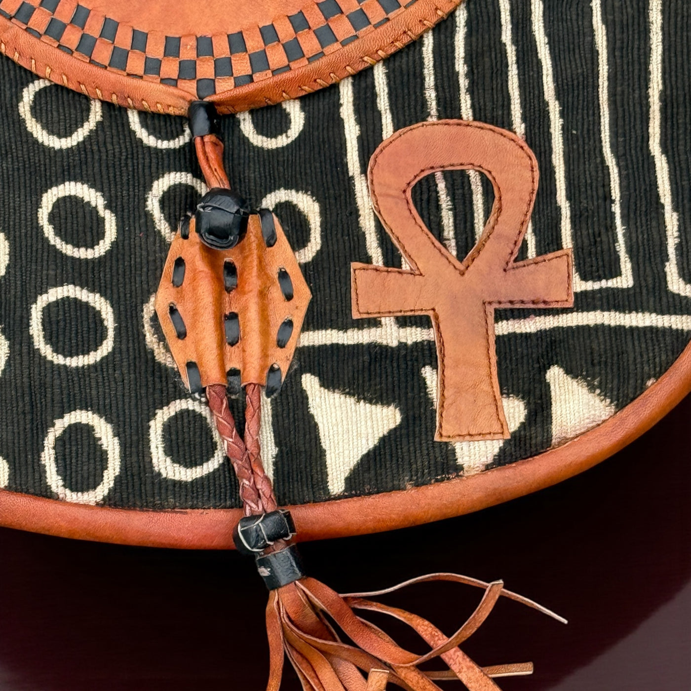 Mali Sunsets: Limited Edition Leather Messenger Bag 13”X14”