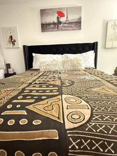 Tribal Earth Mudcloth Blanket – 120” x 93”