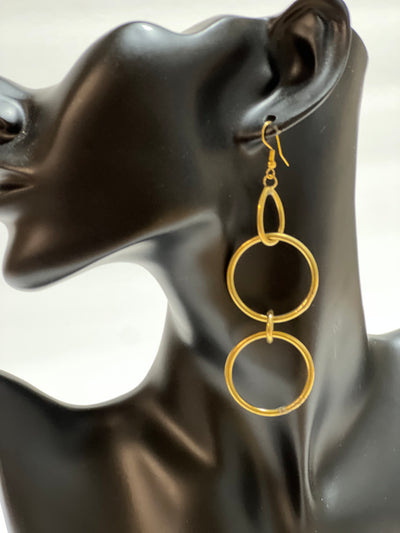 Handcrafted Kenya Brass Earrings - Unique African Design